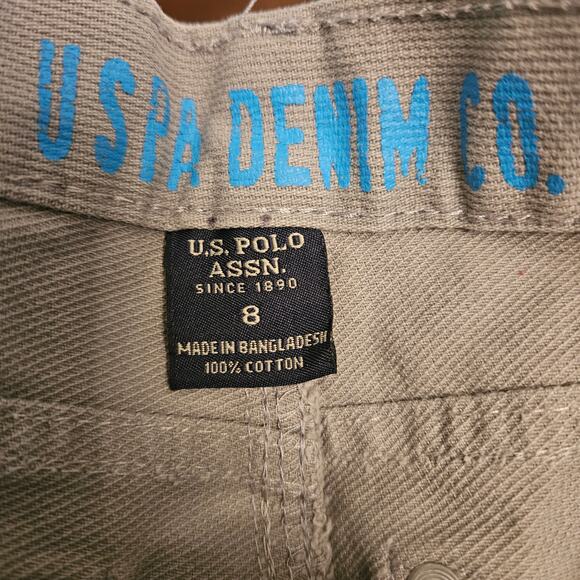 U.S. Polo Assn. Gray Slim‎ Straight Leg Corduroy Pants Boy's Size 8 - Picture 3 of 5